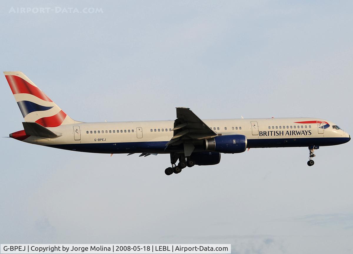 G-BPEJ, 1994 Boeing 757-236 C/N 25807, On short final to RWY 25R.