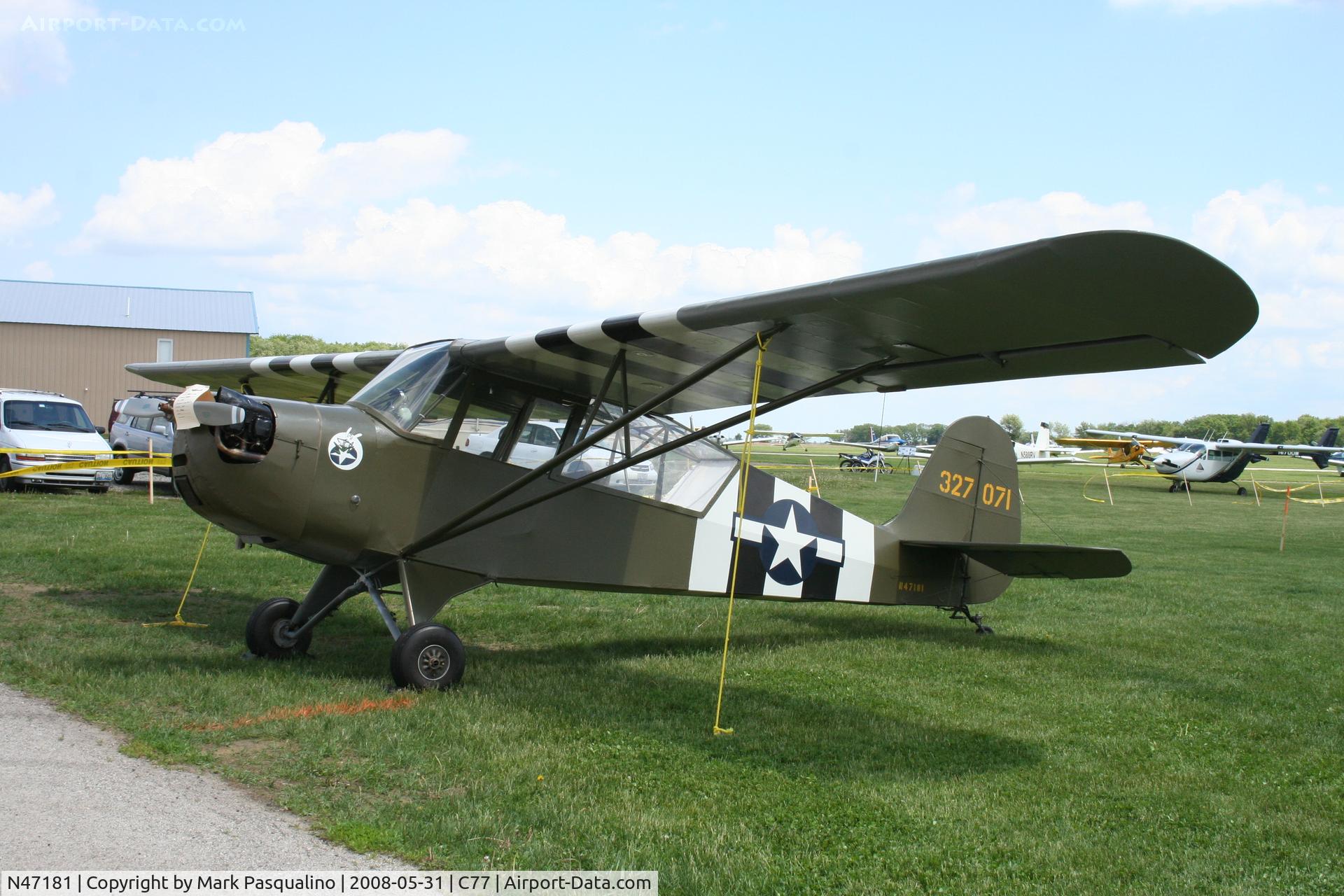 N47181, 1943 Aeronca 0-58B Grasshopper C/N 12088, Aeronca 0-58B