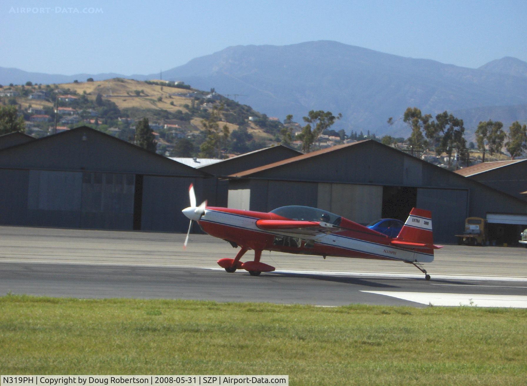 N319PH, 1991 Extra EA-300 C/N 030, 1991 Extra Flugzeugbau Gmbh EA-300 AKROBAT, Lycoming AEIO-540-L1B5 300 Hp, Experimental class, landing roll Rwy 22