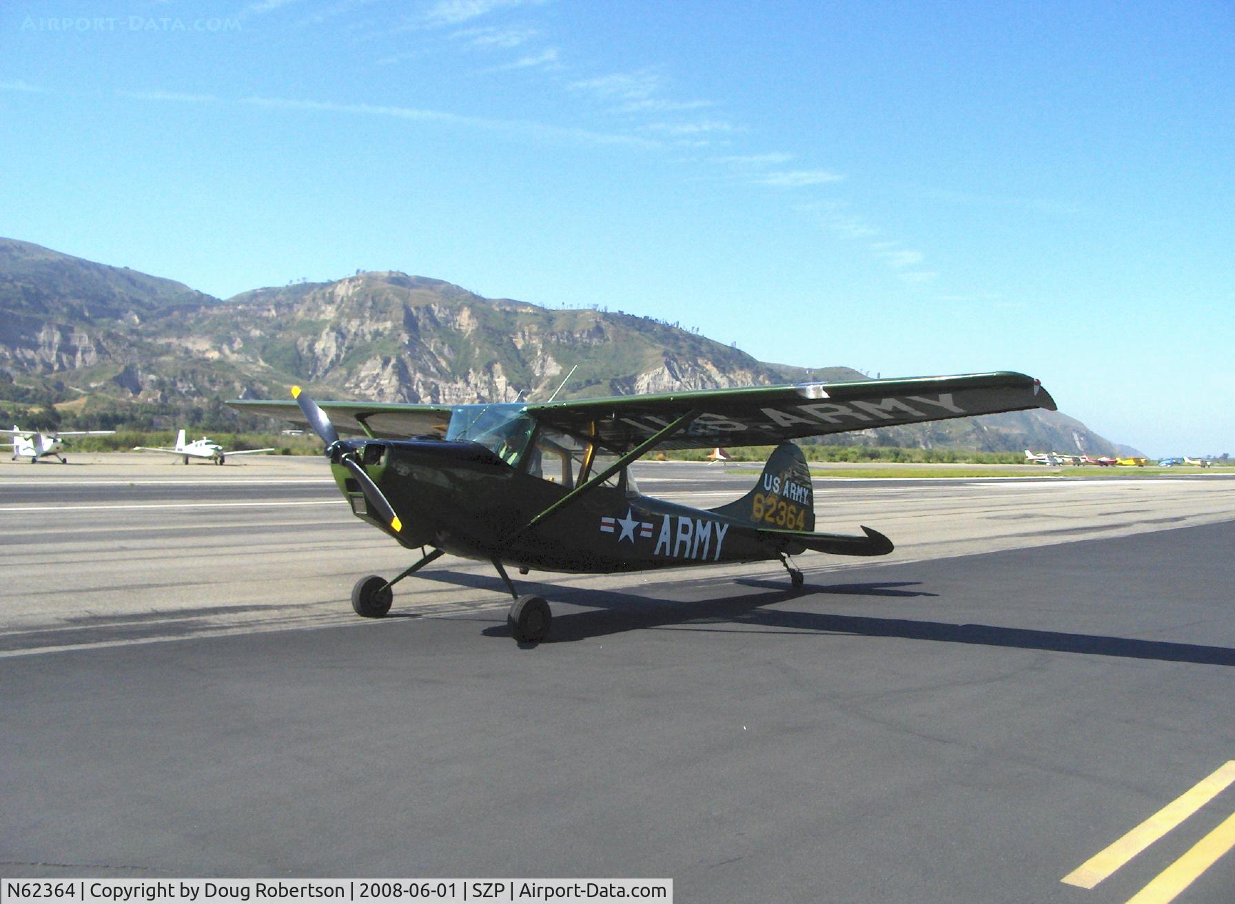 N62364, 1953 Cessna 305A C/N 23484, 1953 Cessna 305A as U S Army L-19A BIRD DOG, Continental E-225 225 Hp, constant speed prop, engine start
