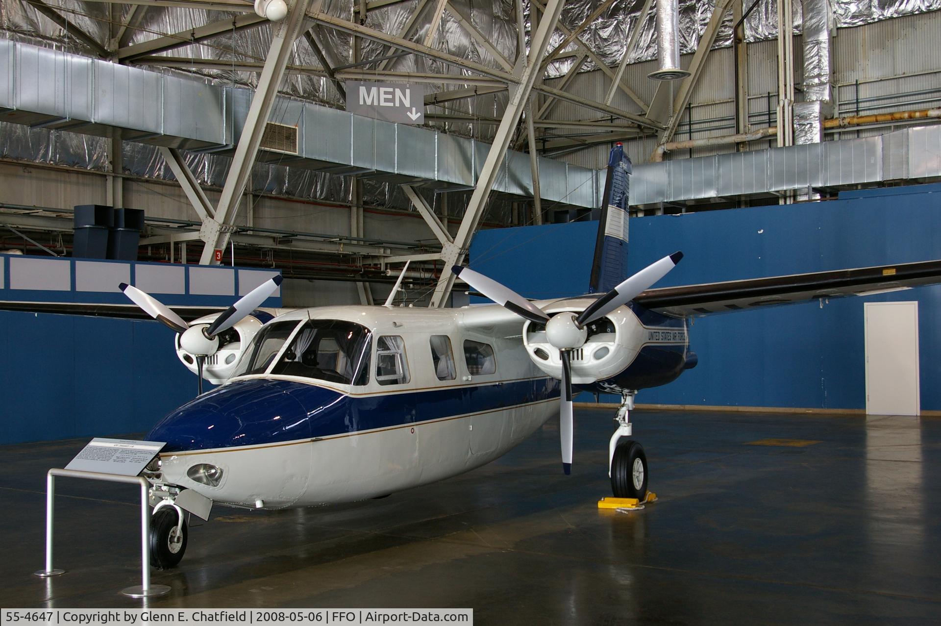 55-4647, 1955 Aero Commander U-4B (L-26C) C/N 680-315-10, Displayed at the National Museum of the U.S. Air Force