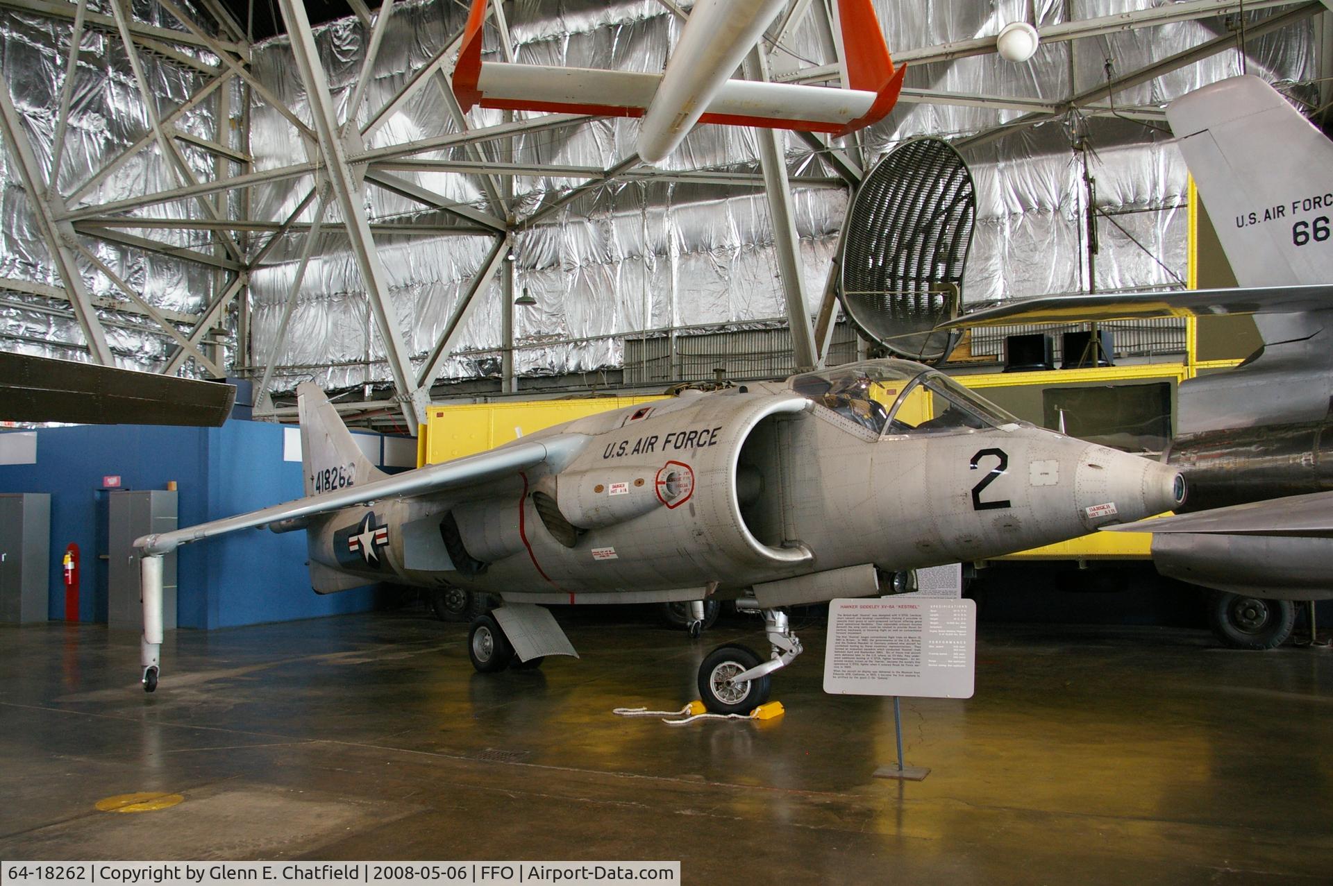 64-18262, 1964 Hawker Siddeley XV-6A Kestrel C/N Not found XS688/64-18262, Displayed at the National Museum of the U.S. Air Force