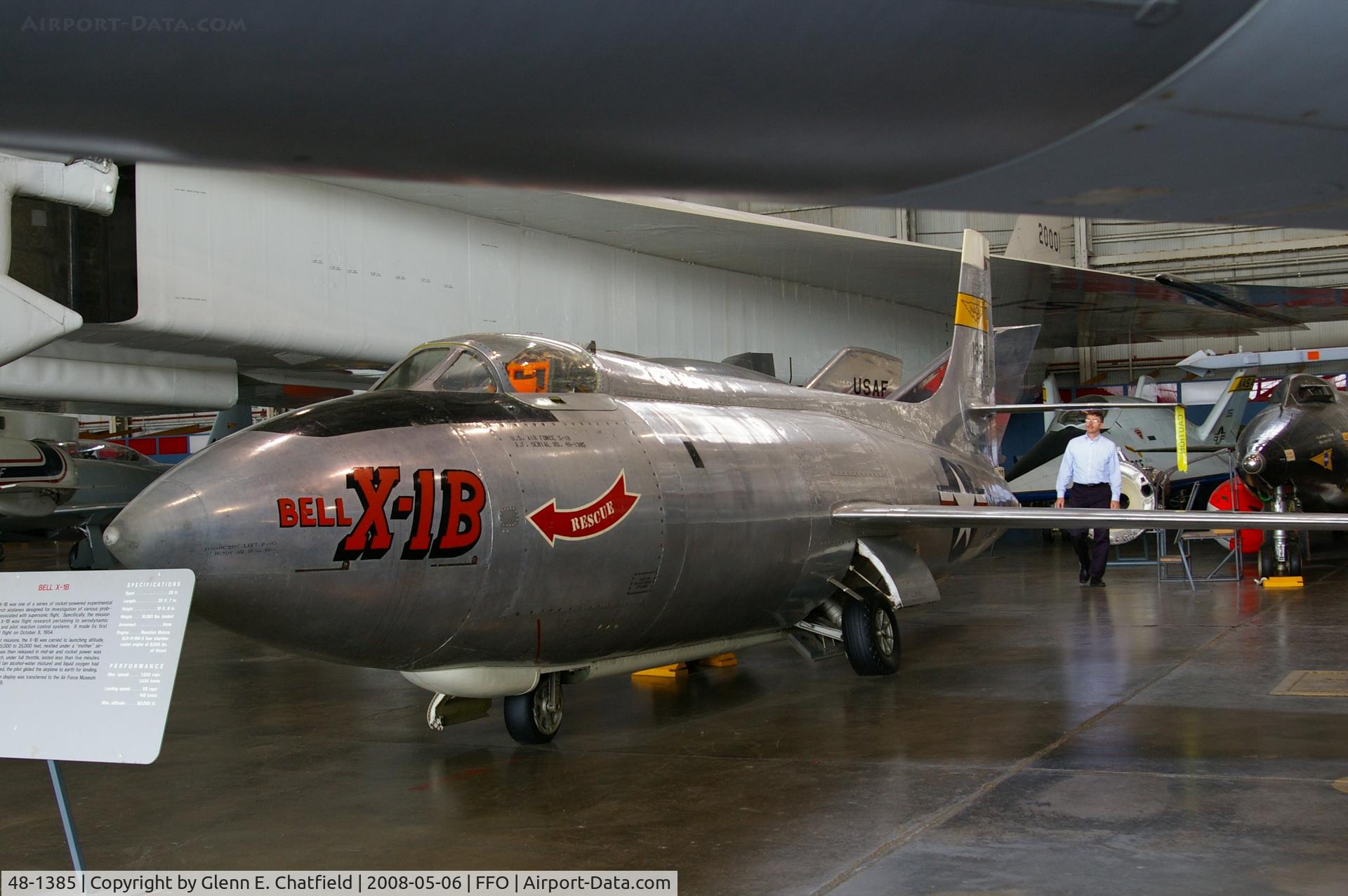 48-1385, 1948 Bell X-1B C/N Not found 48-1385, Displayed at the National Museum of the U.S. Air Force
