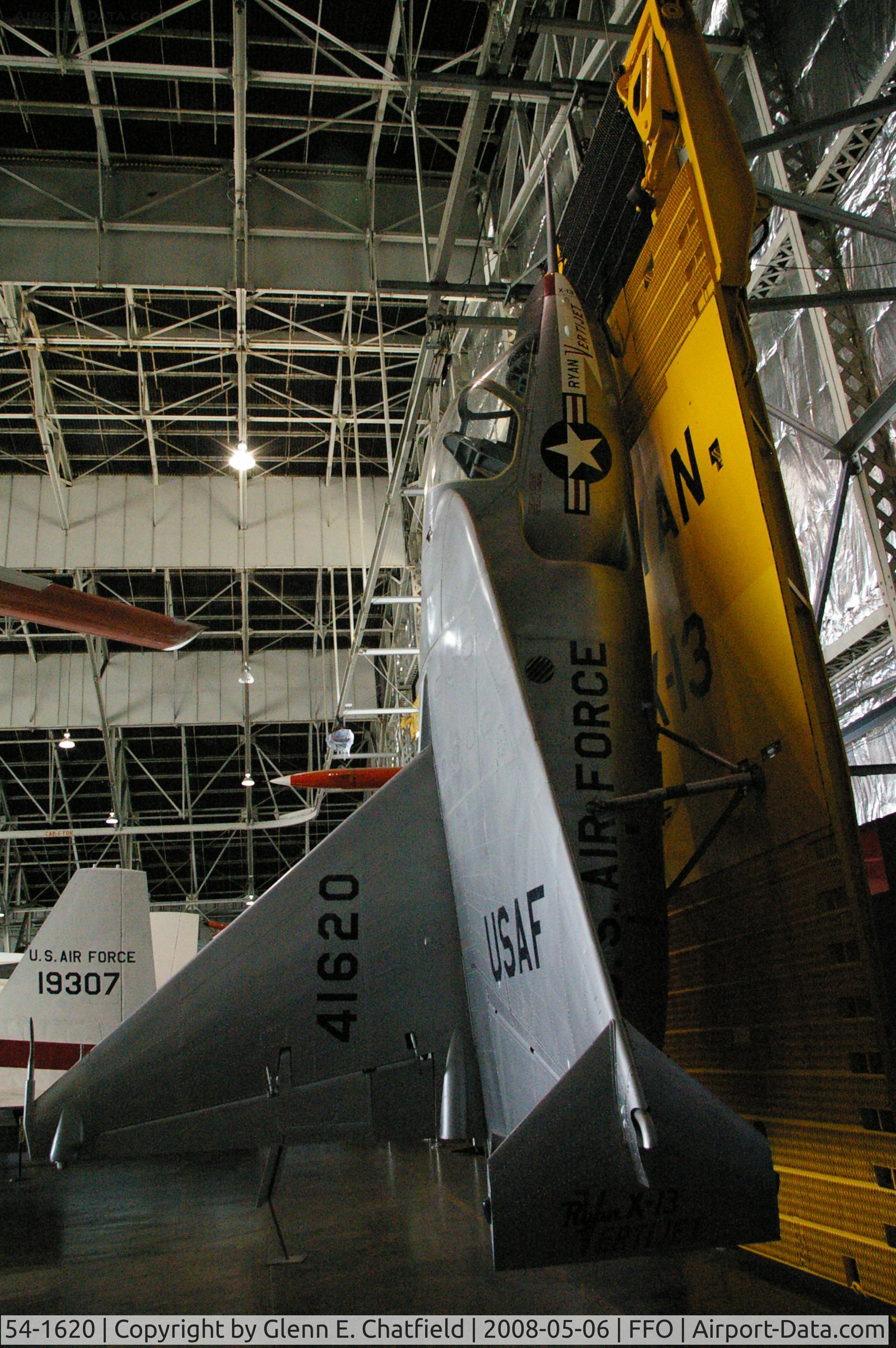 54-1620, 1954 Ryan X-13-RY Vertijet C/N Not found 54-1620, Displayed at the National Museum of the U.S. Air Force