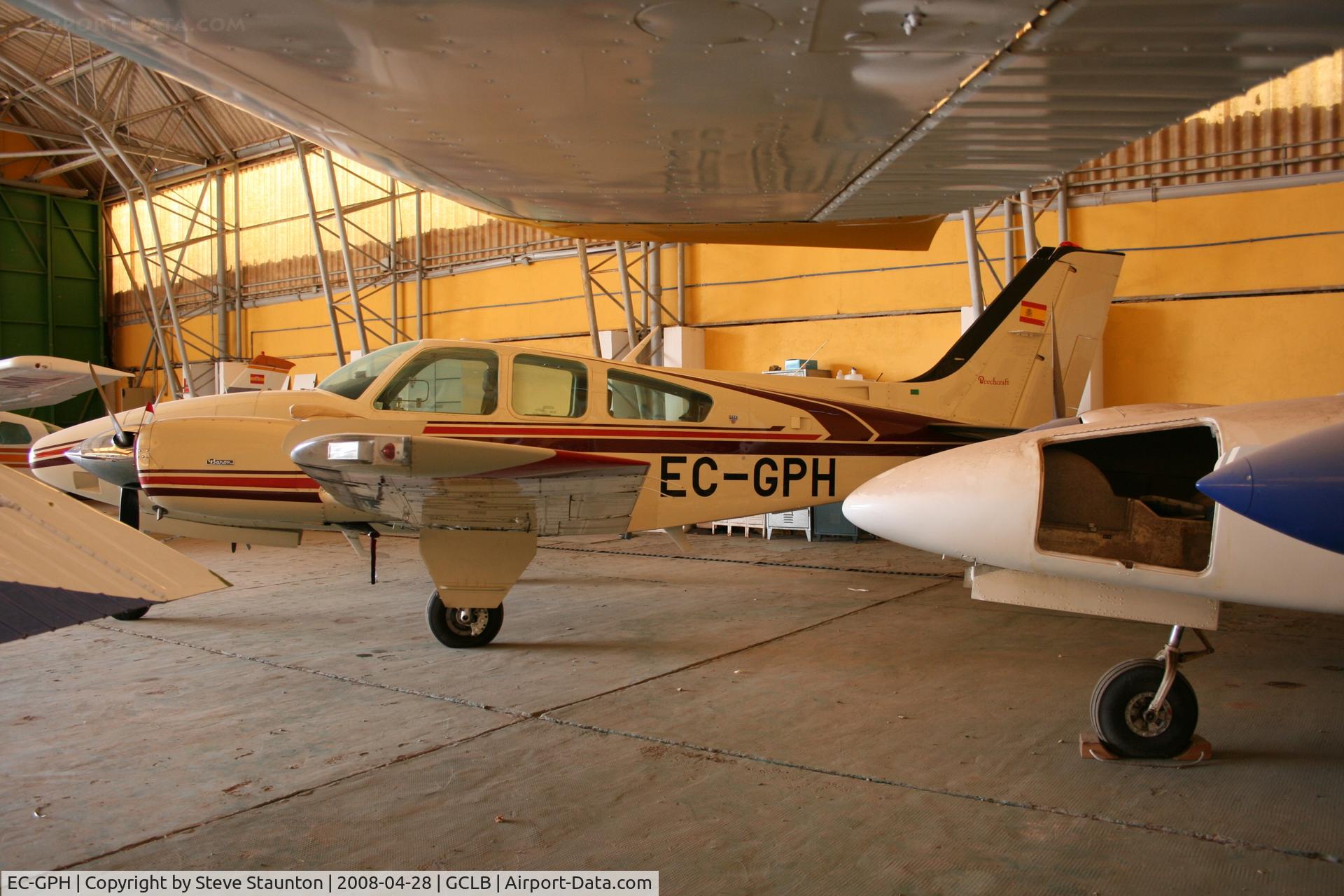 EC-GPH, 1981 Beech E-55 Baron C/N TE-1188, Taken at El Berriel, Gran Canaria.