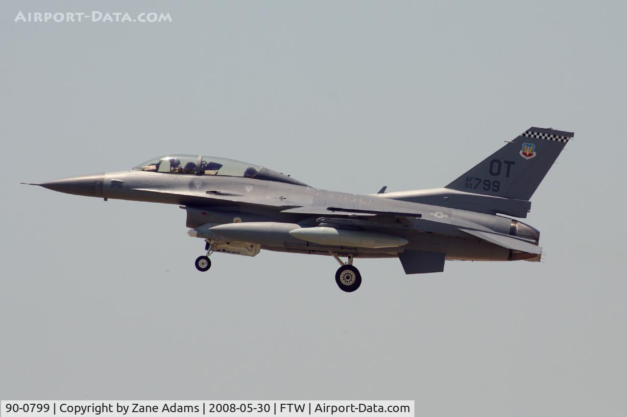 90-0799, 1990 General Dynamics F-16D Fighting Falcon C/N 1D-77, At Meacham Field - Cowtown Warbird Roundup