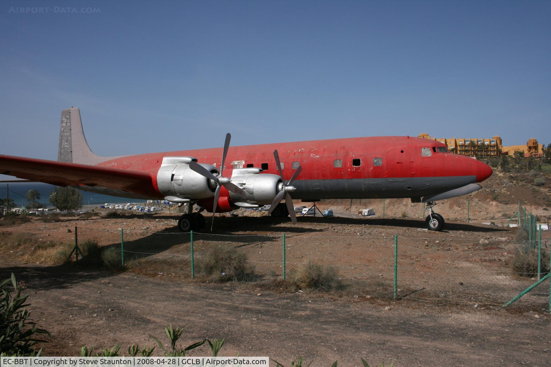 EC-BBT, 1958 Douglas DC-7C Seven Seas Seven Seas C/N 45553, Taken at El Berriel, Gran Canaria.