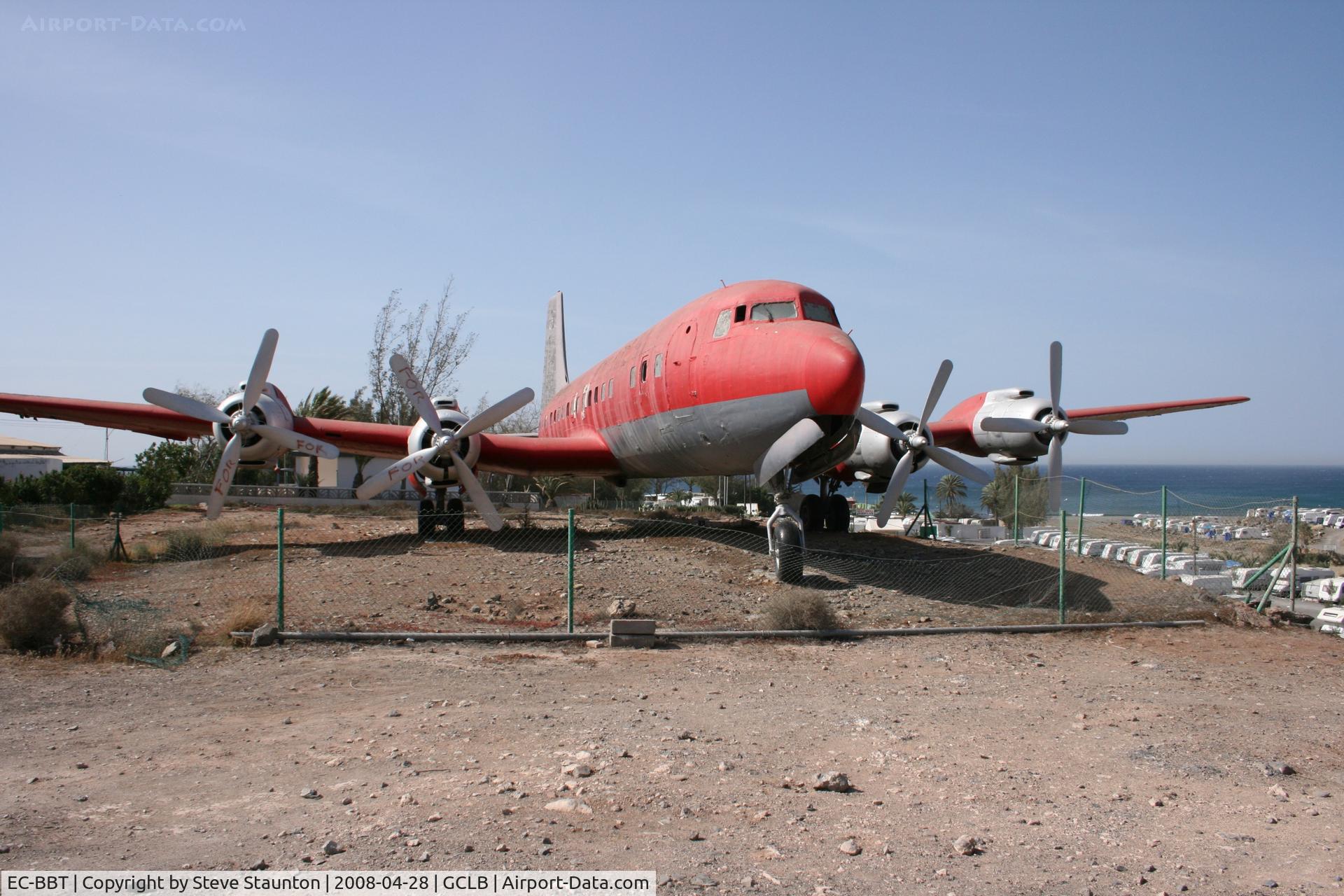 EC-BBT, 1958 Douglas DC-7C Seven Seas Seven Seas C/N 45553, Taken at El Berriel, Gran Canaria.