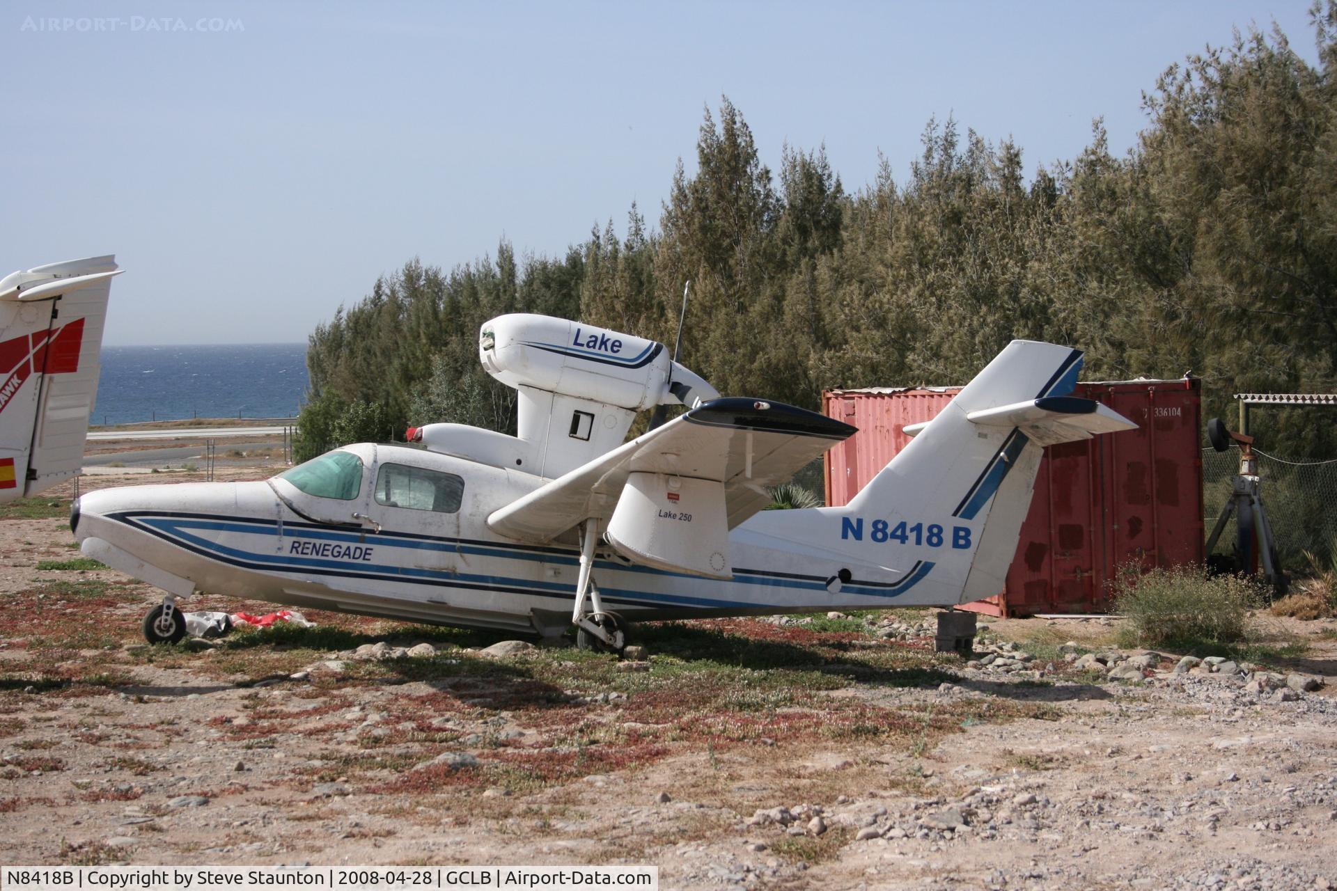 N8418B, Lake LA-250 Renegade C/N 77, Taken at El Berriel, Gran Canaria.