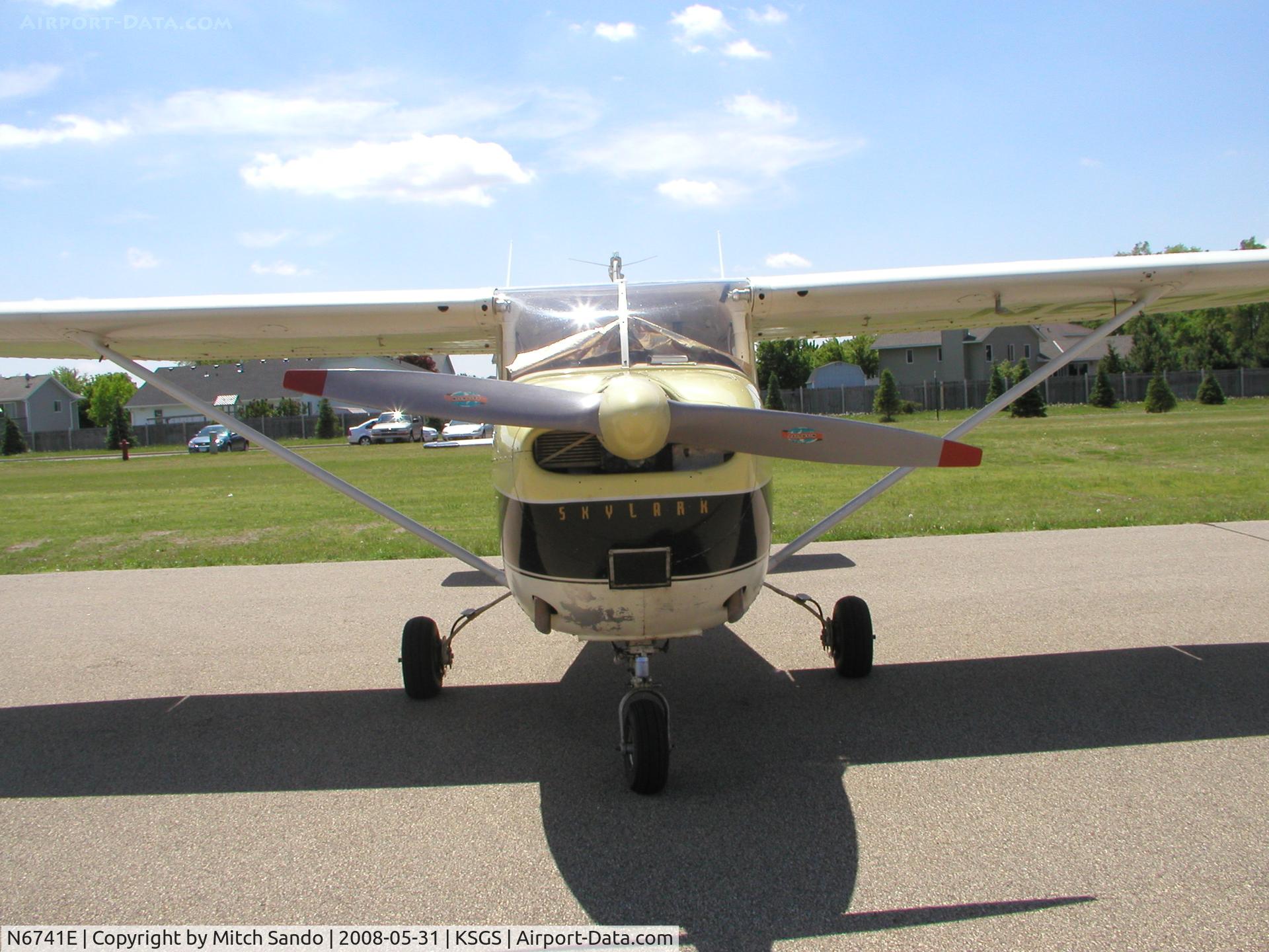 N6741E, 1959 Cessna 175A Skylark C/N 56241, Fleming Field Fly-In 2008.