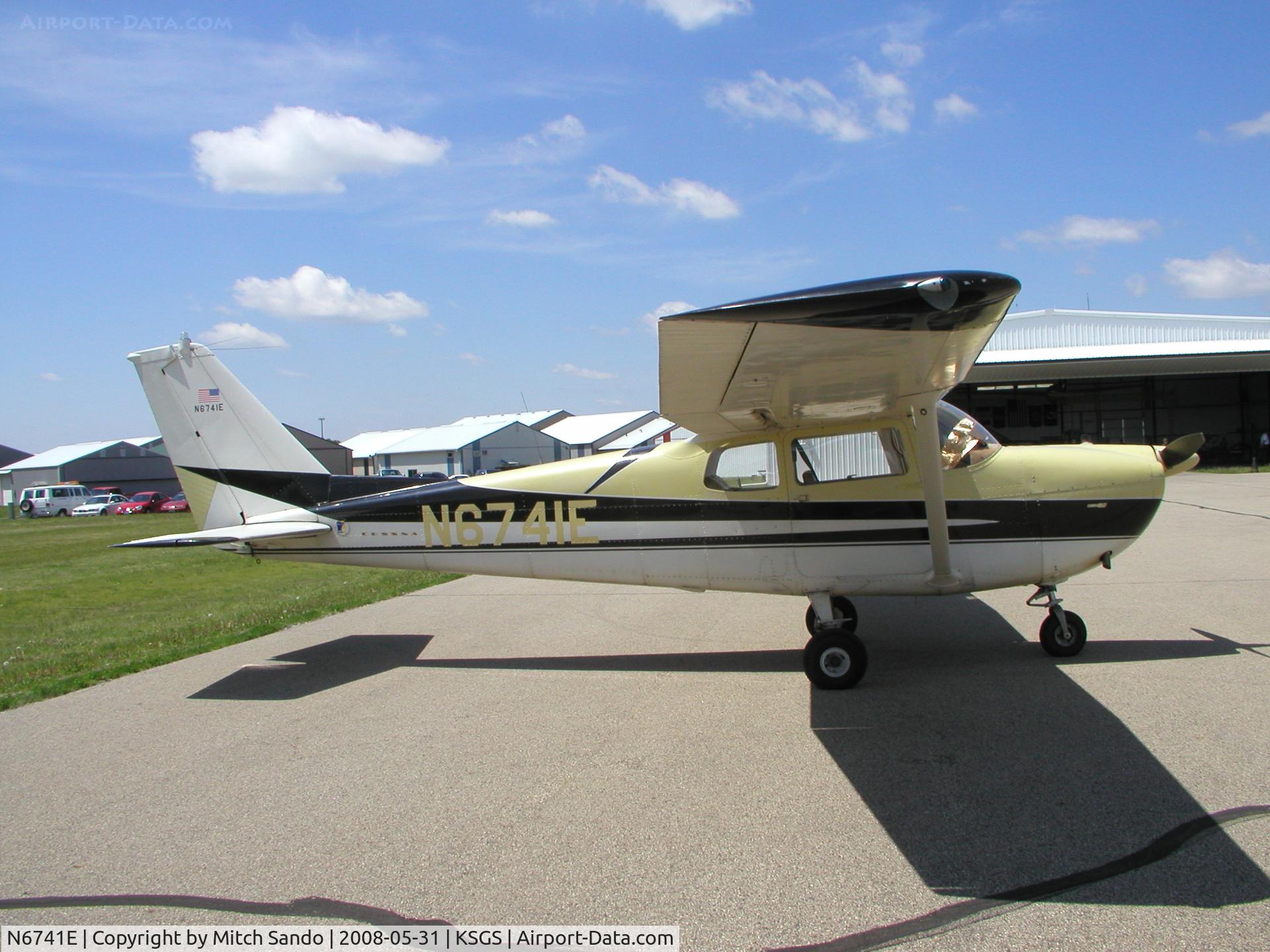 N6741E, 1959 Cessna 175A Skylark C/N 56241, Fleming Field Fly-In 2008.