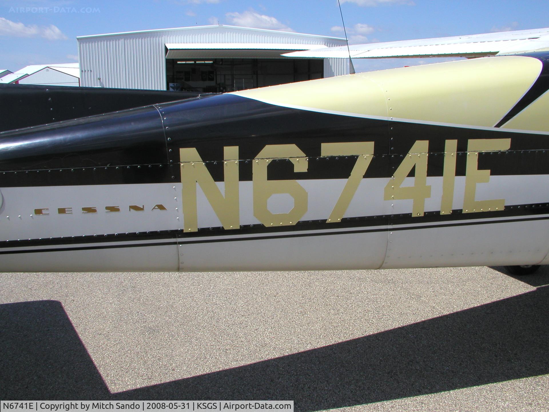 N6741E, 1959 Cessna 175A Skylark C/N 56241, Fleming Field Fly-In 2008.