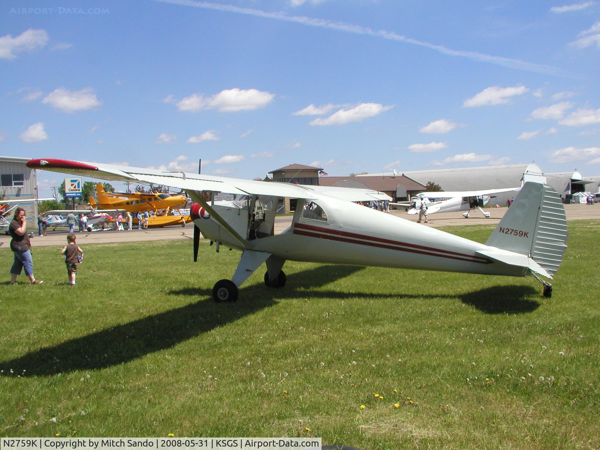 N2759K, 1947 Luscombe 8E Silvaire C/N 5486, Fleming Field Fly-In 2008.