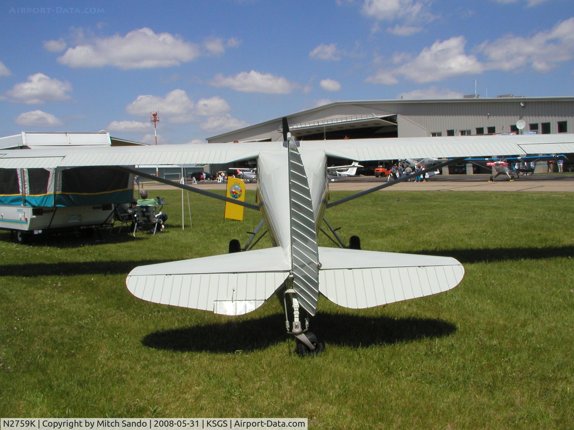 N2759K, 1947 Luscombe 8E Silvaire C/N 5486, Fleming Field Fly-In 2008.