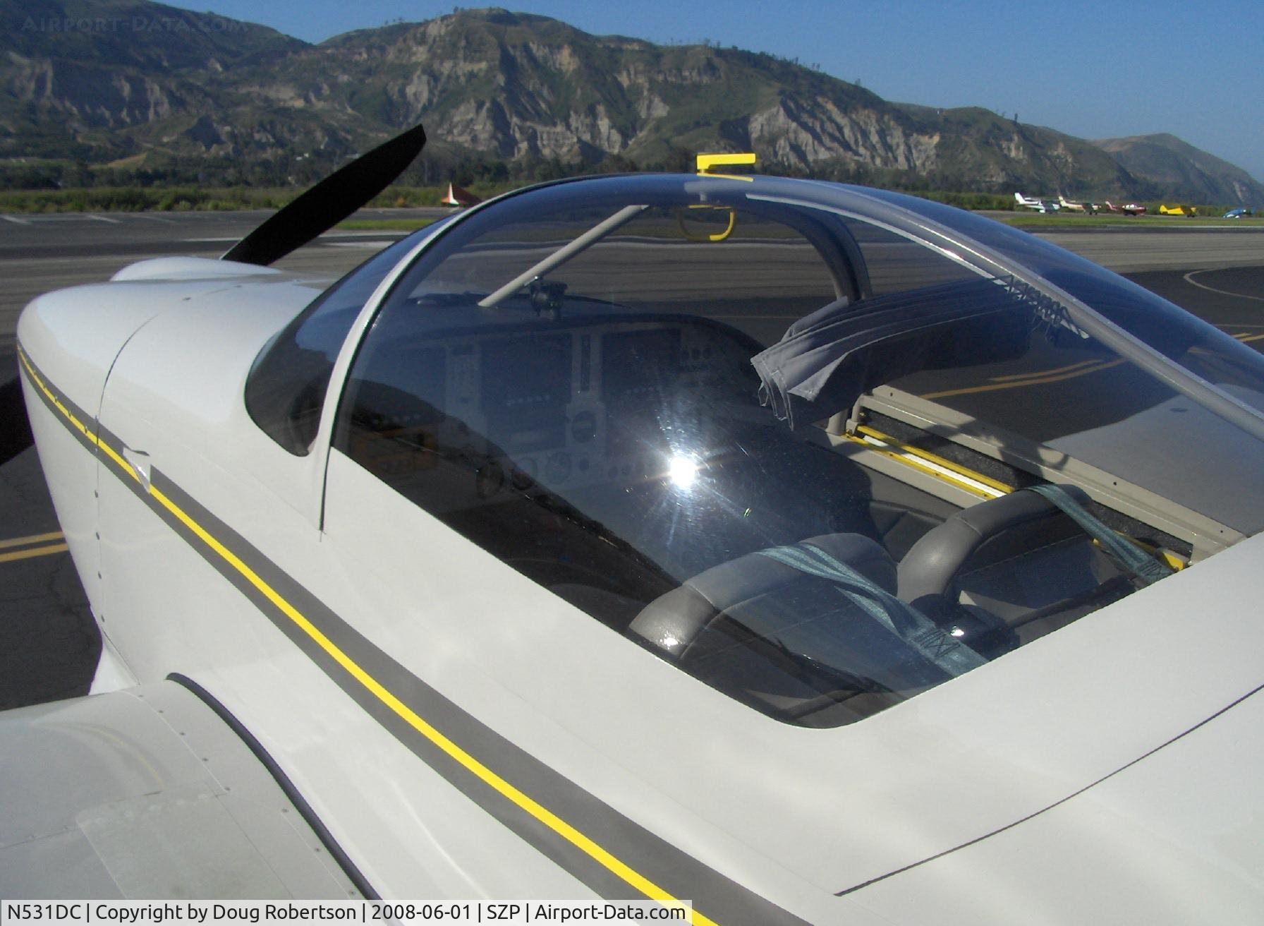 N531DC, 2007 Vans RV-7 C/N 72814, 2007 Simmons VAN's RV-7, Mattituck TMX IO-360 180 Hp, canopy