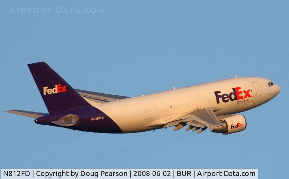 N812FD, 1994 Airbus A310-324 C/N 467, FedEx departing BUR, Bob Hope Airport