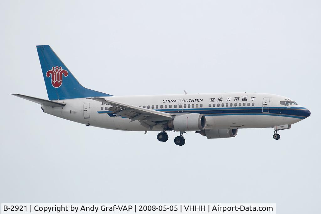 B-2921, 1993 Boeing 737-3Q8 C/N 27286, China Southern 737-300