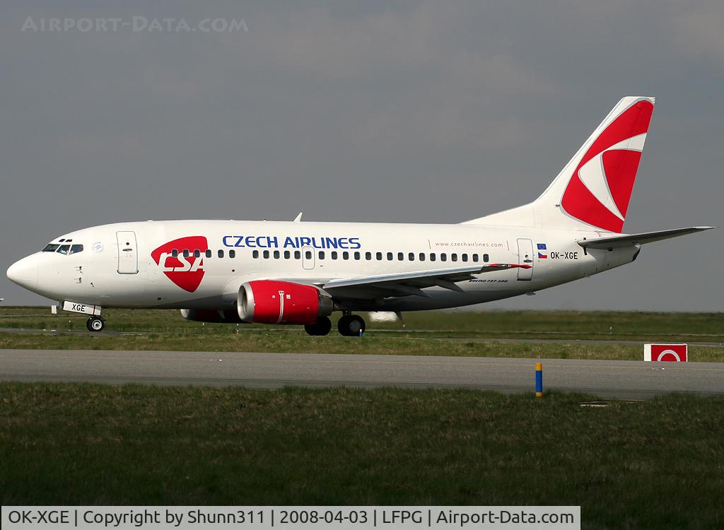 OK-XGE, 1992 Boeing 737-55S C/N 26543, Taxiing for departure...