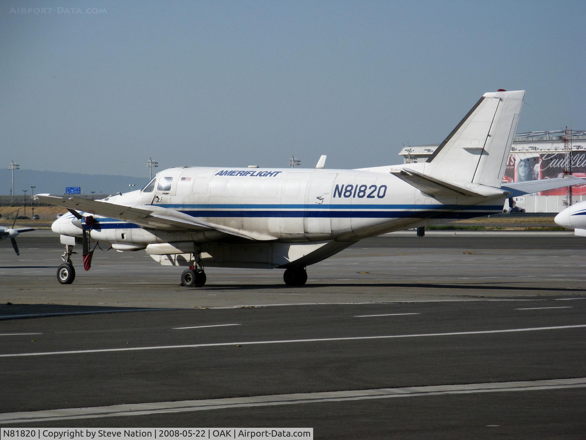N81820, 1987 Beech C99 Airliner C/N U-232, Ameriflight 1987 Beech C-99 @ Oakland, CA