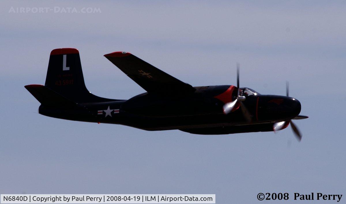 N6840D, 1945 Douglas A-26C Invader C/N 29190, Fast pass for the hometown crowd
