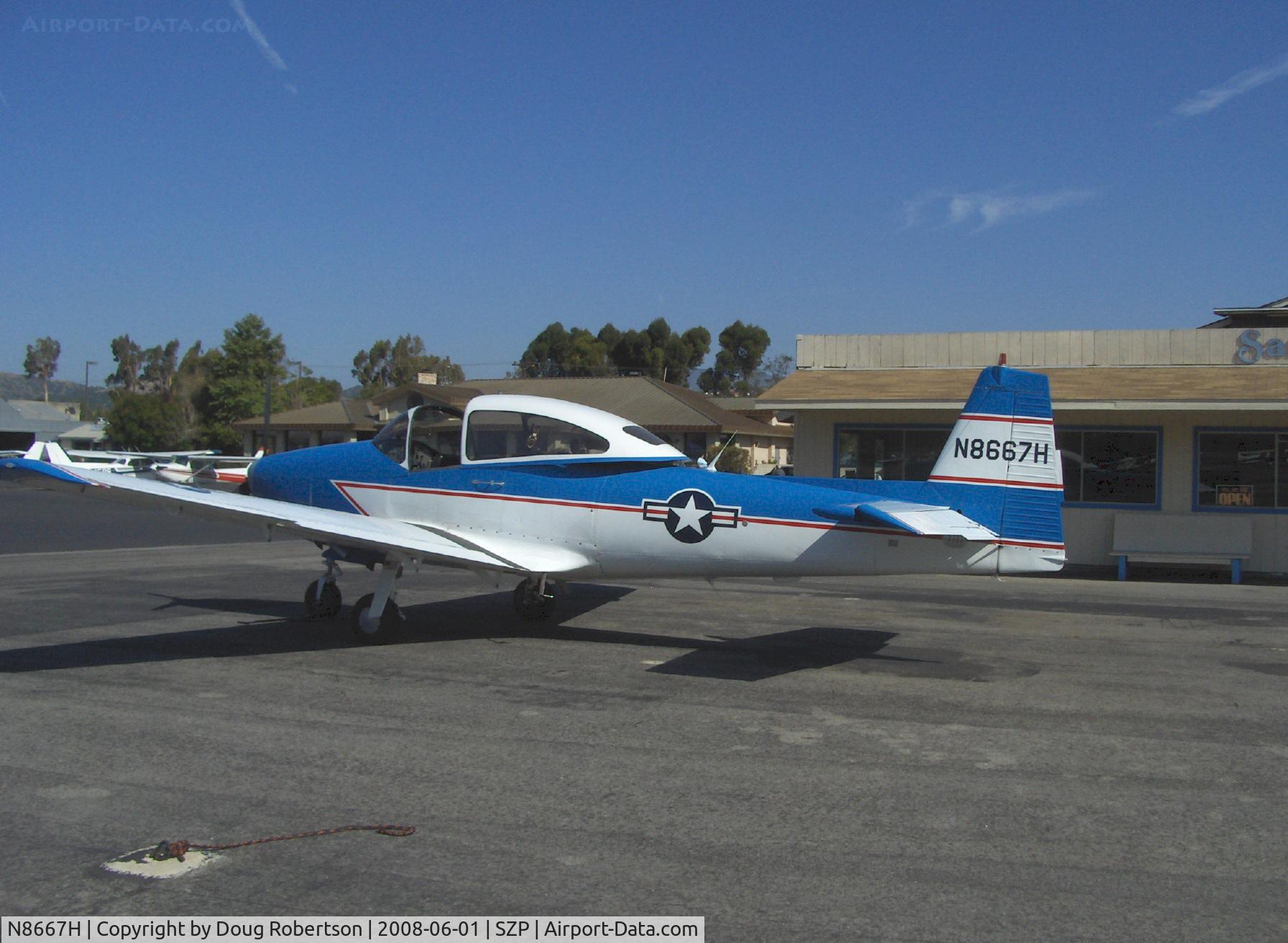 N8667H, 1947 North American Navion C/N NAV-4-667, 1947 North American NAVION, 285 Hp Continental conversion, Young Eagles Program flight-ages 8-18 eligible. This aircraft has given hundreds of kids free rides.