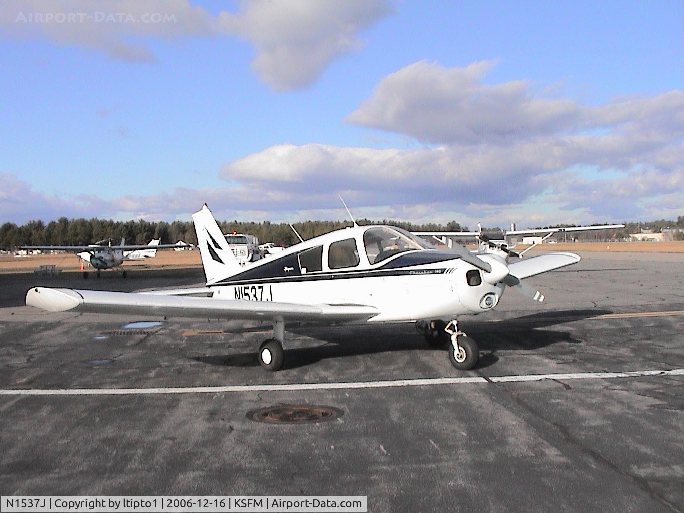 N1537J, 1968 Piper PA-28-140 C/N 28-23938, Newly purchased, ready to head south to Savannah.