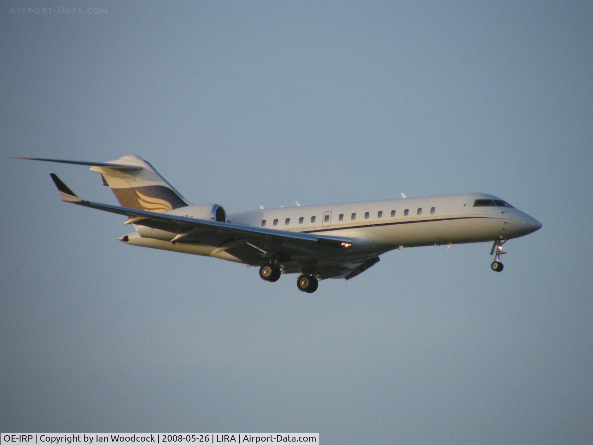 OE-IRP, 2001 Bombardier BD-700-1A10 Global Express XRS C/N 9106, Bombardier BD-700/Ciampino