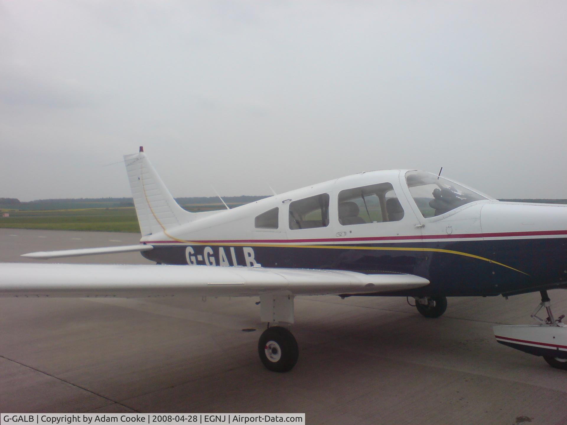 G-GALB, 1986 Piper PA-28-161 Cherokee Warrior II C/N 28-8616021, G-GALB on the southern apron at Humberside.