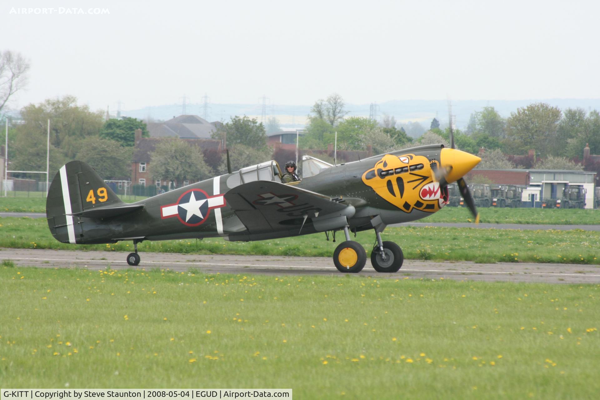 G-KITT, 1943 Curtiss P-40M Warhawk C/N 27490, Taken at Abingdon Air & County Show 2008 in aid of the Thames Valley and Chiltern Air Ambulance (http://www.abingdonfayre.com/)