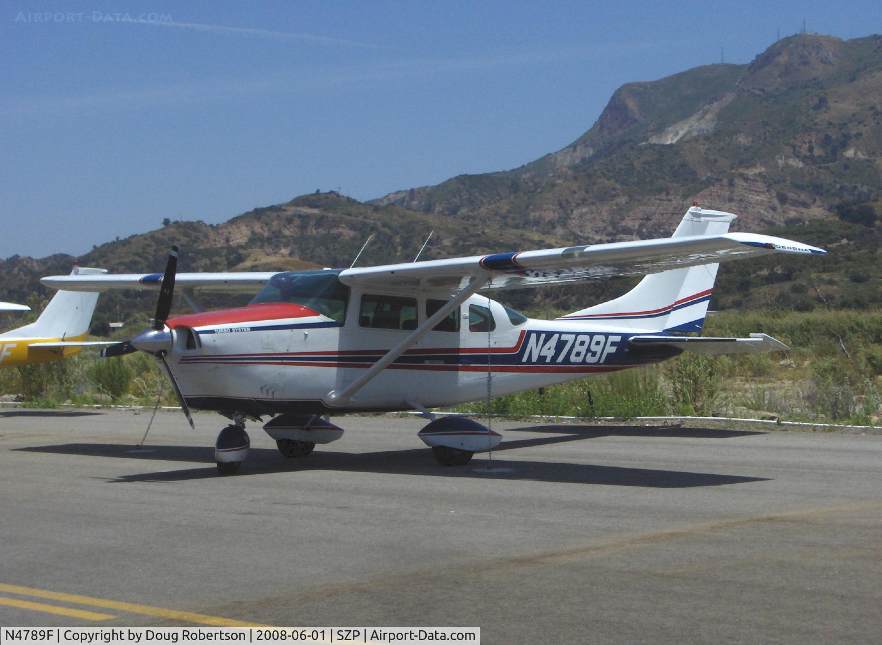 N4789F, 1967 Cessna TP206B Turbo Super Skylane C/N P206-0389, 1967 Cessna TP206B Turbo Super Skylane, Continental IO-520-F 300/285 Hp