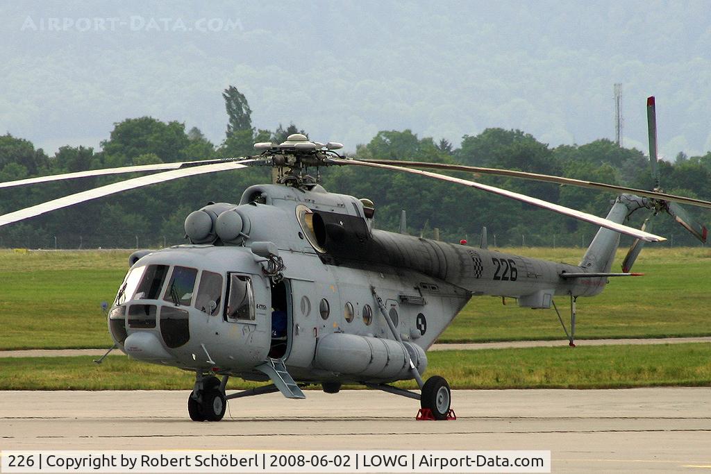 226, 2007 Mil MI-171Sh C/N 171S00071913010U, This Mil Mi-17 from Croatia Air Force is a very rare sight outside Croatia