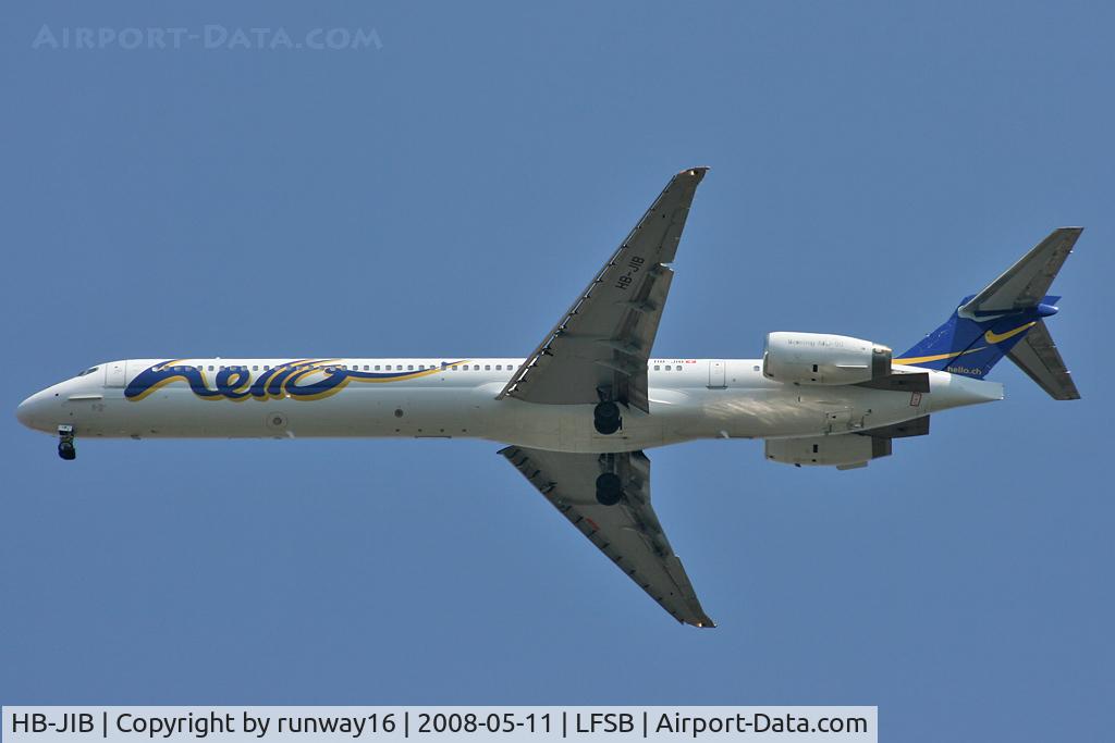 HB-JIB, 1996 McDonnell Douglas MD-90-30 C/N 53553, Fly Hello landing on rwy 34