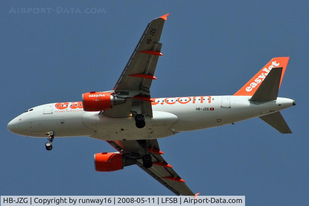 HB-JZG, 2004 Airbus A319-111 C/N 2196, landing on rwy 34