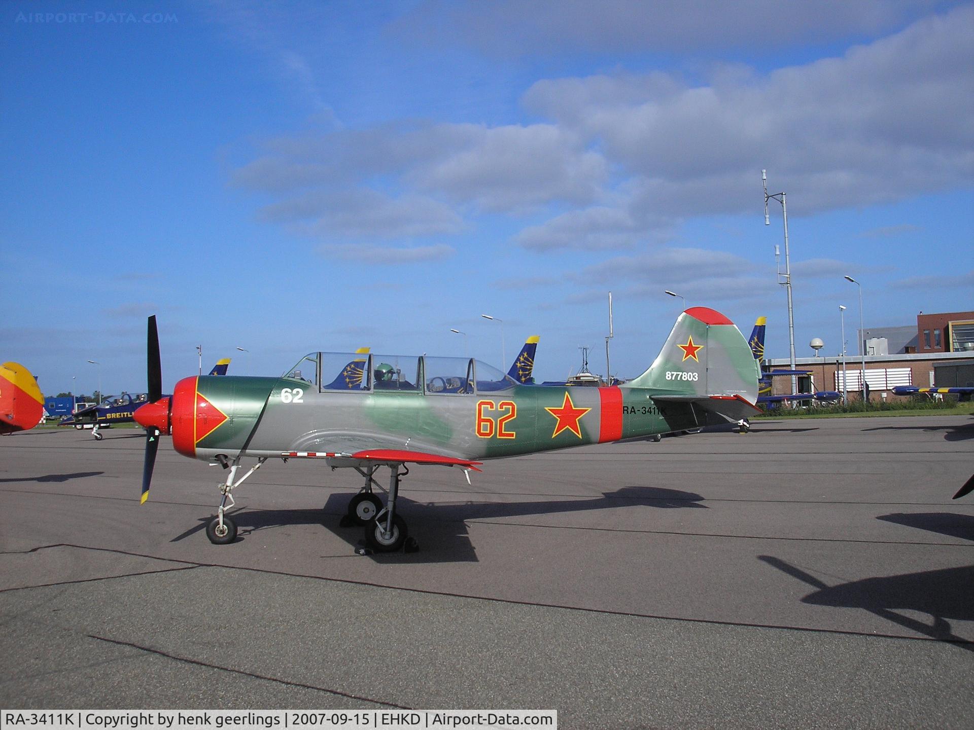 RA-3411K, 1987 Yakovlev Yak-52 C/N 877803, Heldair Maritime Air Show Den Helder Airport