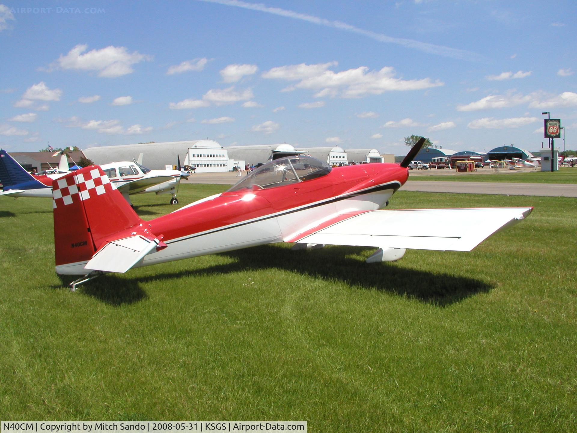 N40CM, 1987 Vans RV-4 C/N 368, Fleming Field Fly-In 2008.