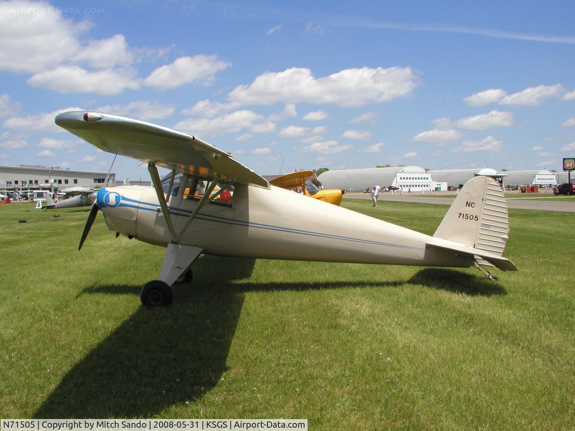 N71505, 1946 Luscombe 8A C/N 2932, Fleming Field Fly-In 2008.