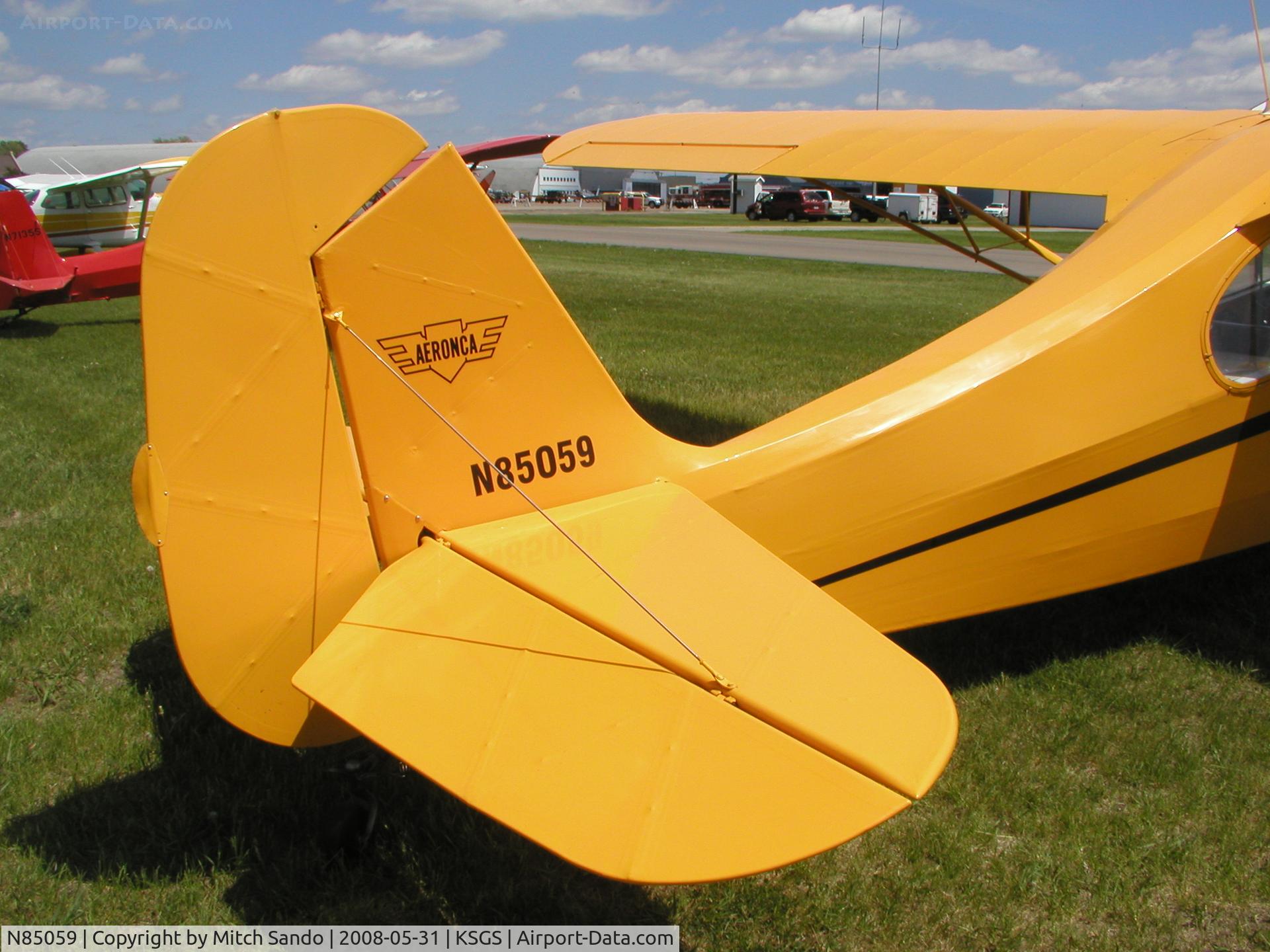 N85059, 1946 Aeronca 7AC Champion C/N 7AC-3786, Fleming Field Fly-In 2008.