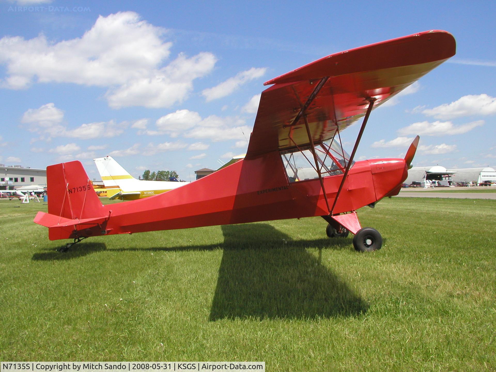 N7135S, 1993 Slattery Gordon C RED DEUCE C/N GCS-YBBH, Fleming Field Fly-In 2008.
