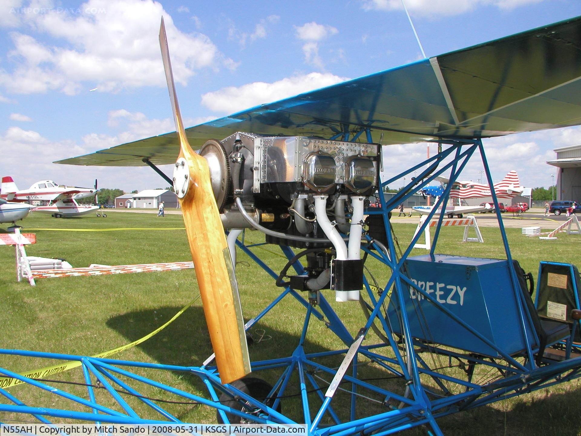 N55AH, 1978 Breezy RLU-1 C/N 5555, Fleming Field Fly-In 2008.