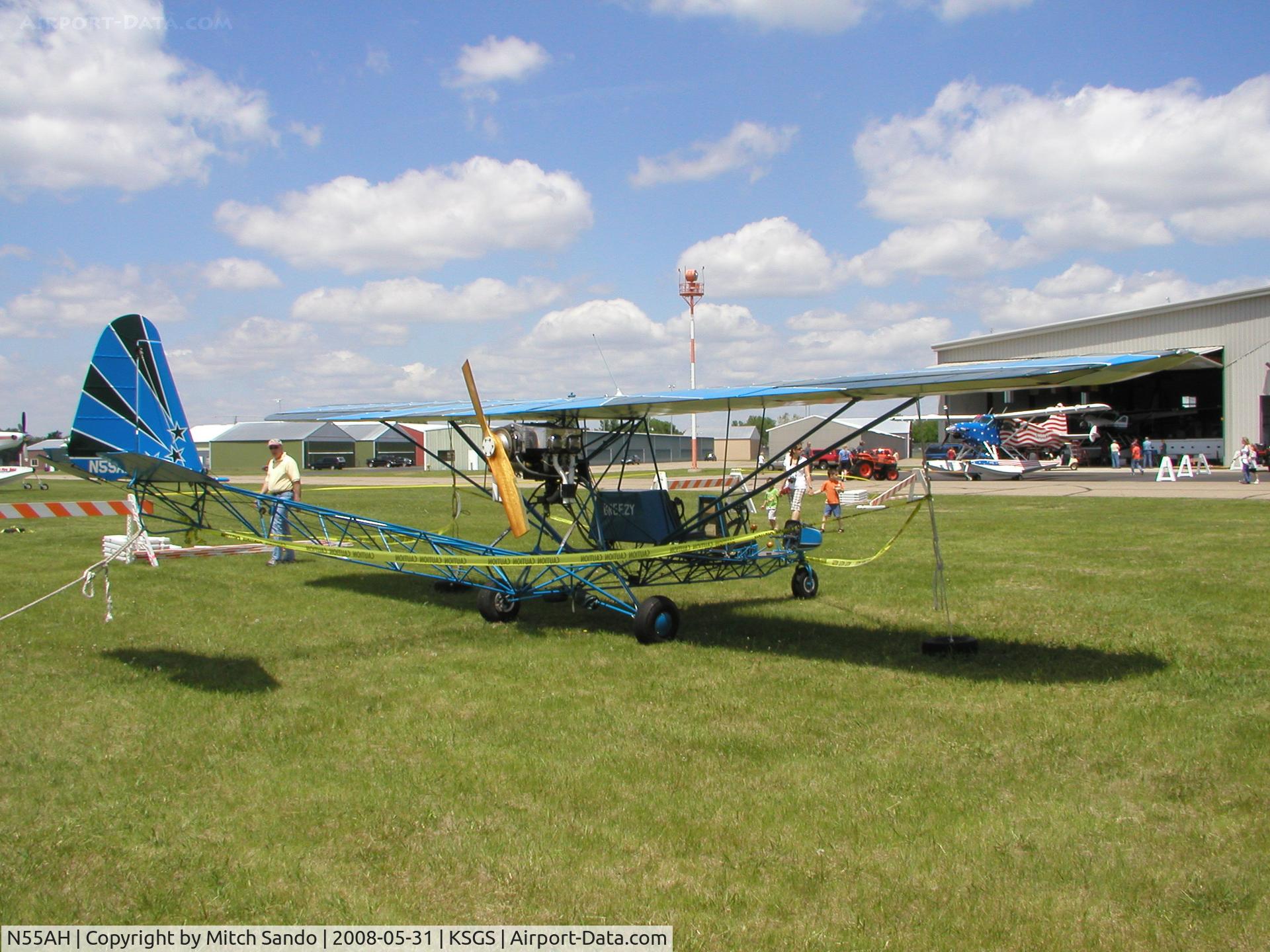 N55AH, 1978 Breezy RLU-1 C/N 5555, Fleming Field Fly-In 2008.