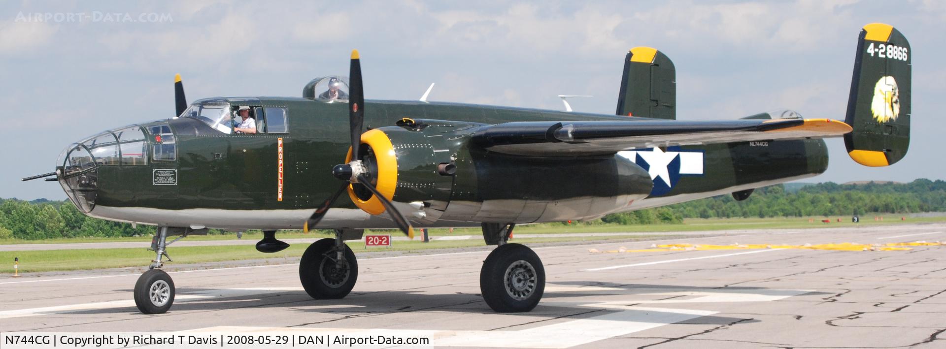 N744CG, 1944 North American B-25N Mitchell C/N 108-32141, 1944 North American B-25N in Danville Va.