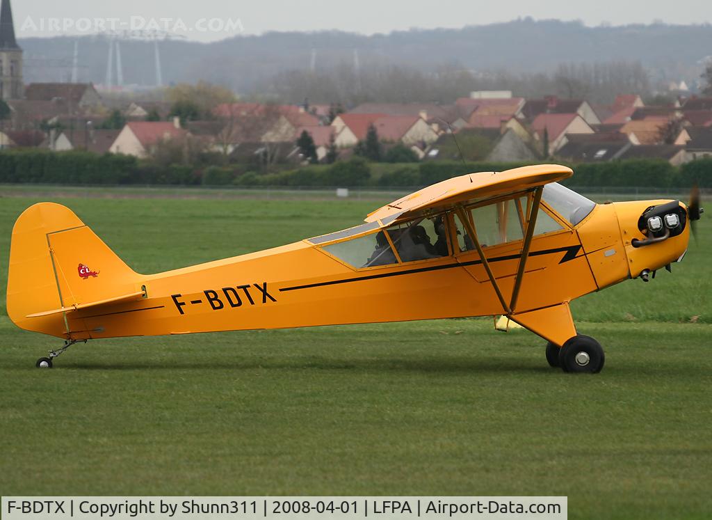 F-BDTX, 1944 Piper L-4J Grasshopper (J3C-65D) C/N 12804, Nice vintage aircraft still flying conditions... Thanks for the pilot for his welcome at Moisselles ;-)