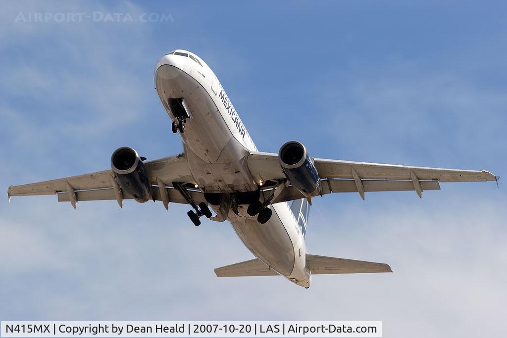 N415MX, 1994 Airbus A320-231 C/N 415, Mexicana Airlines N415MX (FLT MXA990) from Mexico City executing a 
