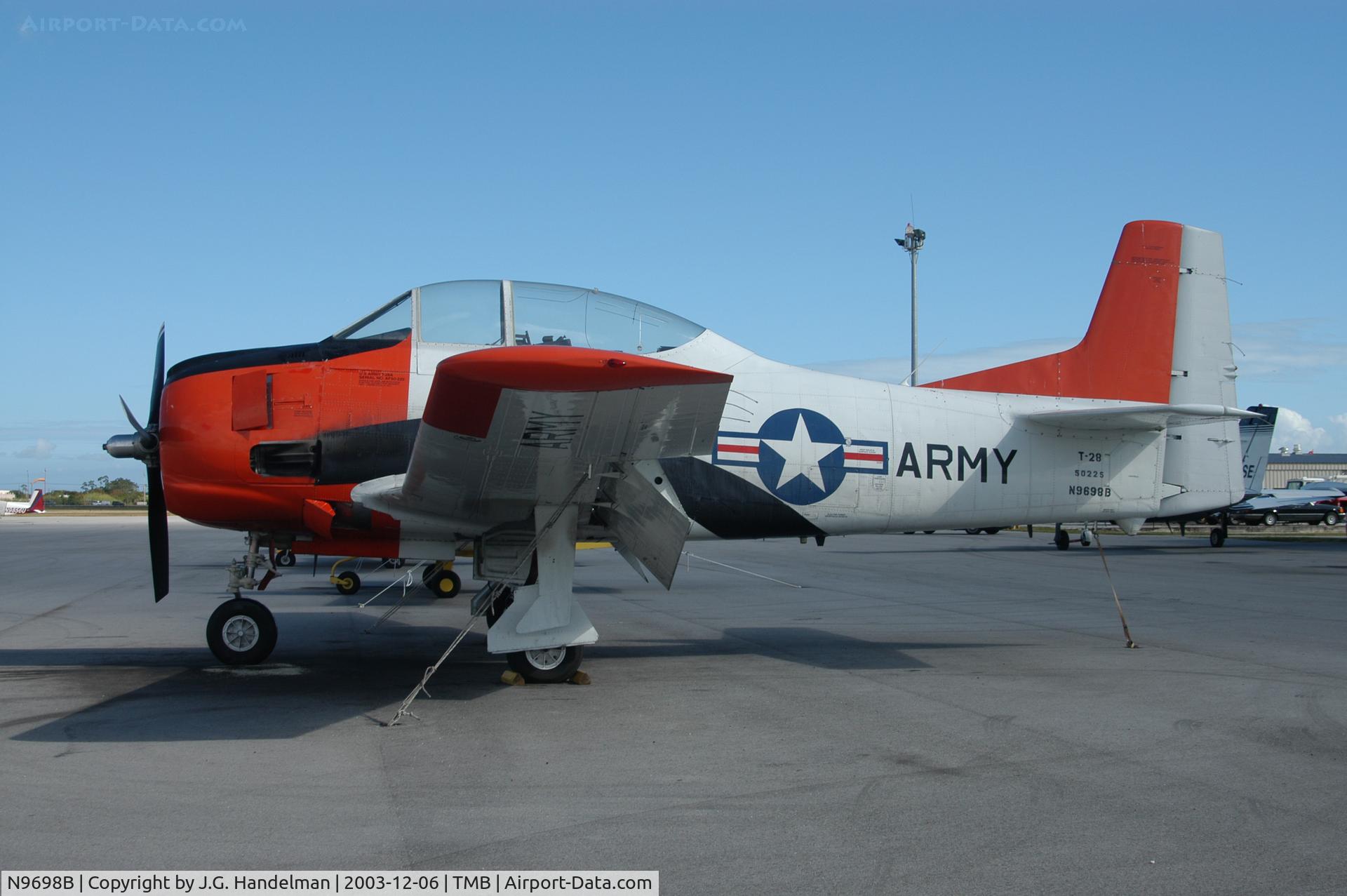 N9698B, 1950 North American T-28A Trojan C/N 50-225, T-28A at  Tamiami