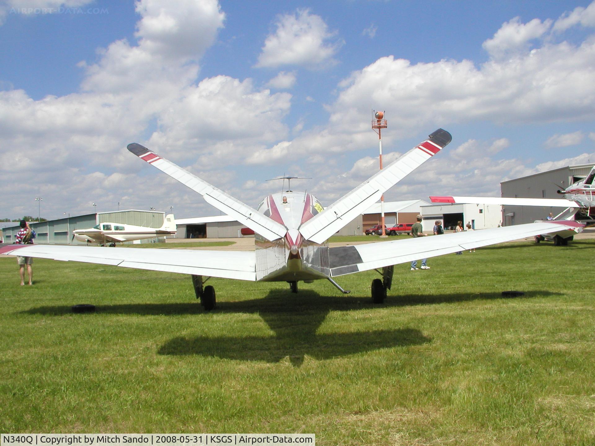 N340Q, 1958 Beech J35 Bonanza C/N D-5486, Fleming Field Fly-In 2008.