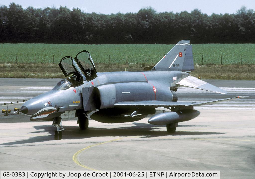 68-0383, 1968 McDonnell Douglas F-4E Phantom II C/N 3467, For the rotation with Turkish Phantoms an spottersday war organized. A good opportunity to see these aircraft.