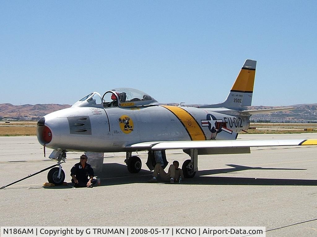 N186AM, 1952 North American F-86F Sabre C/N 191-708, Before its display