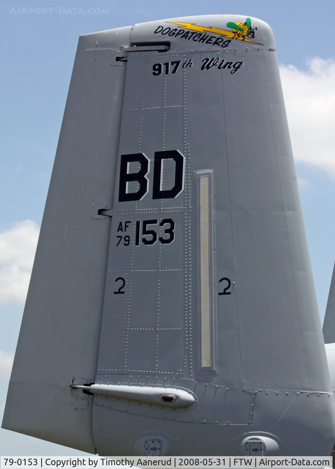 79-0153, 1978 Fairchild Republic A-10A Thunderbolt II C/N A10-0417, Tail Art, Cowtown Roundup 2008