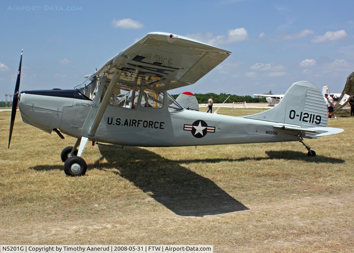 N5201G, Cessna 305A C/N 22433, Cowtown Warbird Roundup 2008