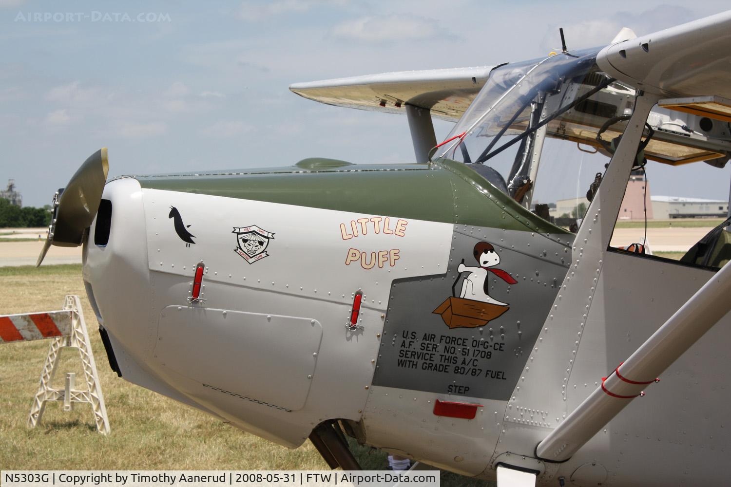 N5303G, 1951 Cessna 305A C/N 21781, Cowtown Warbird Roundup 2008